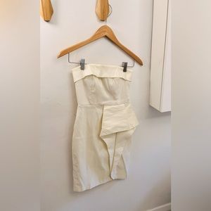 Calvin Cline Ivory Strapless; Wedding Dress